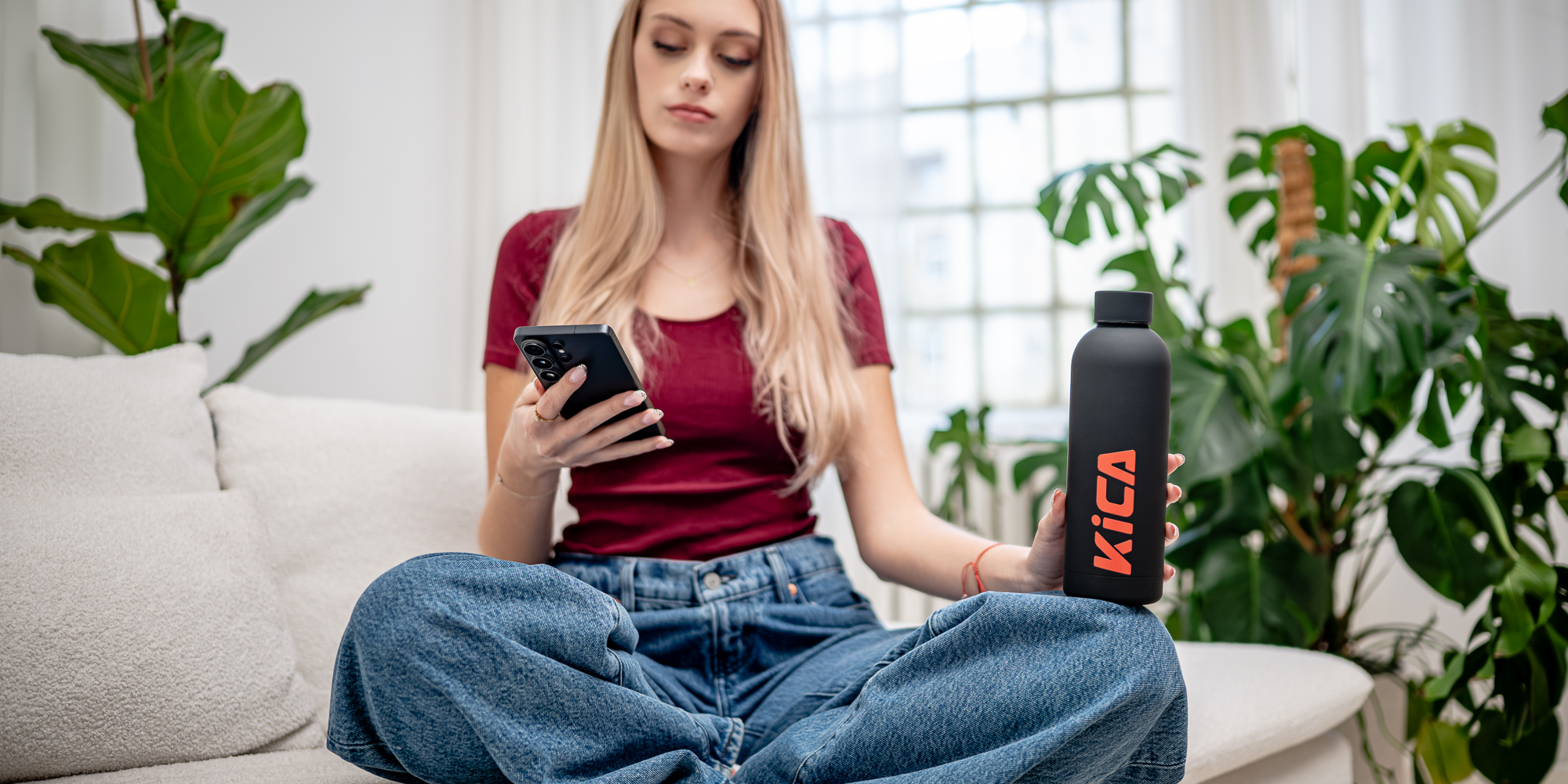 Butelka stalowa KiCA Active 500 ml - czarna